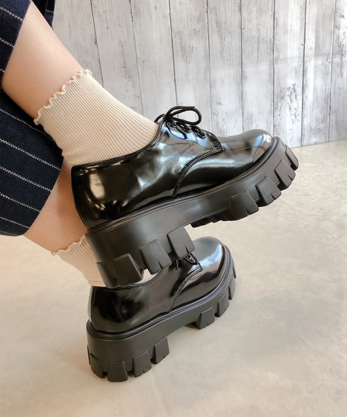 Noubel Voug Relax（ヌーベルヴォーグリラックス）の「トラックソールレースアップシューズ（ドレスシューズ・レディース・ブラック/ブラック系その他/アイボリー・LL/L/S/M）」の22枚目の写真