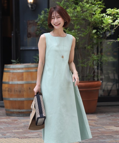 Ehre style(エーレスタイル)の「夏の大人贅沢ワンピース ロング丈(ワンピース・レディース・ネイビー/キナリ/レッド/ブルー系その他/グレー系その他/ブラック/ベージュ/ブルーグリーン・FREE/M/L/S)」の17枚目の写真