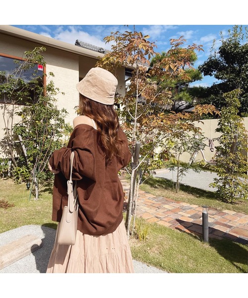 14+（イチヨンプラス）の「スエード斜め切り替えバケットハット（ハット・レディース・ブラック/ベージュ/ブラウン・FREE）」の10枚目の写真