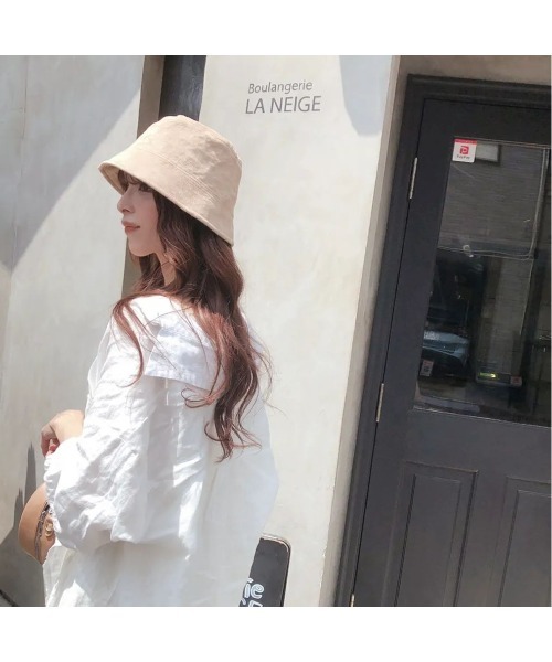 14+（イチヨンプラス）の「スエード斜め切り替えバケットハット（ハット・レディース・ブラック/ベージュ/ブラウン・FREE）」の14枚目の写真