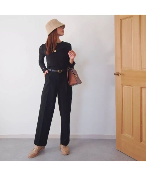 14+（イチヨンプラス）の「スエード斜め切り替えバケットハット（ハット・レディース・ブラック/ベージュ/ブラウン・FREE）」の18枚目の写真