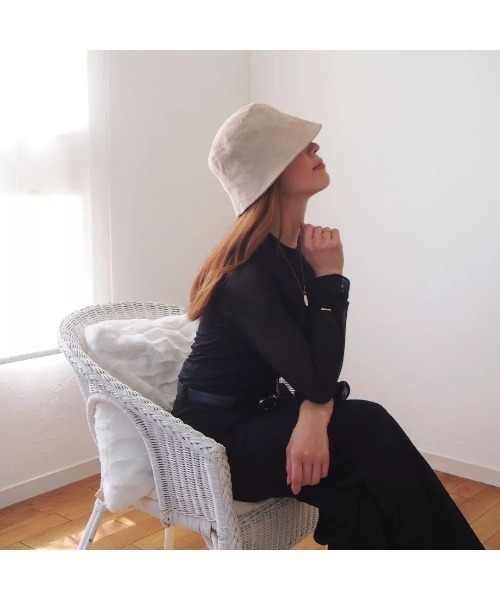 14+（イチヨンプラス）の「スエード斜め切り替えバケットハット（ハット・レディース・ブラック/ベージュ/ブラウン・FREE）」の19枚目の写真
