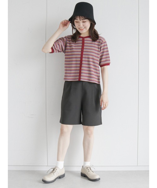 ehka sopo（エヘカソポ）の「ショートパンツ(セットアップ可)（その他パンツ・レディース・ベージュ/ブラウン/チャコール・ﾌﾘ-）」の14枚目の写真