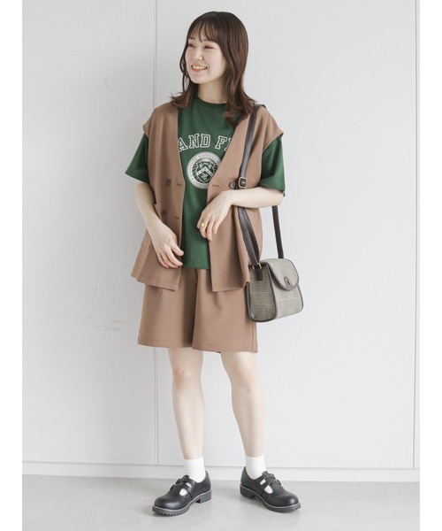 ehka sopo（エヘカソポ）の「ショートパンツ(セットアップ可)（その他パンツ・レディース・ベージュ/ブラウン/チャコール・ﾌﾘ-）」の10枚目の写真