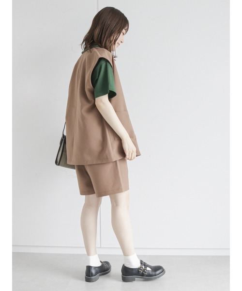 ehka sopo（エヘカソポ）の「ショートパンツ(セットアップ可)（その他パンツ・レディース・ベージュ/ブラウン/チャコール・ﾌﾘ-）」の12枚目の写真