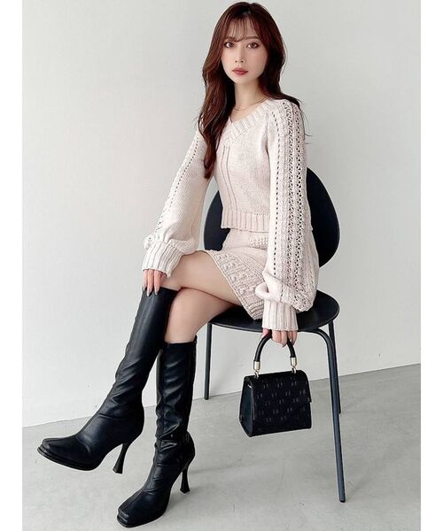 RESEXXY（リゼクシー）の「ストレッチスレンダーミドルブーツ（ブーツ・レディース・ブラック/ブラウン・SMALL/MEDIUM/LARGE）」の3枚目の写真