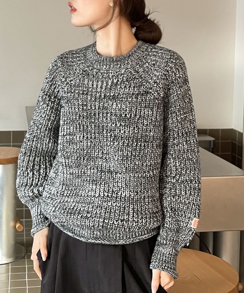 セール】《JaVa ジャバコラボ》ほろ甘感増す。ざっくり編みチャンキー