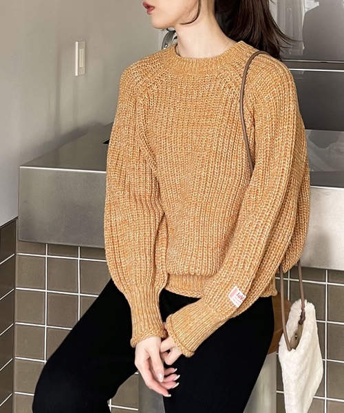 セール】《JaVa ジャバコラボ》ほろ甘感増す。ざっくり編みチャンキー