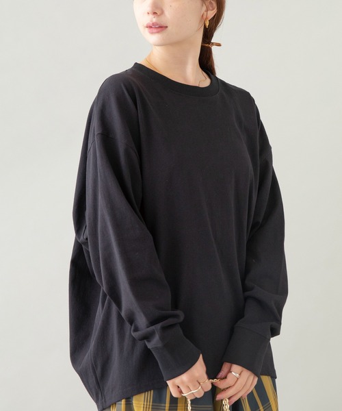 LAVEANGE（ラビアンジェ）の「バックタックプルオーバー（Tシャツ/カットソー・レディース・ブラック/ブラウン/アイボリー・LL/3L/4L/5L/M）」の2枚目の写真