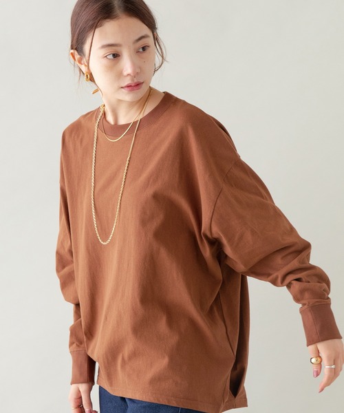 LAVEANGE（ラビアンジェ）の「バックタックプルオーバー（Tシャツ/カットソー・レディース・ブラック/ブラウン/アイボリー・LL/3L/4L/5L/M）」の12枚目の写真