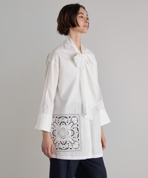 《Luftrobe》カット刺繍ボウタイブラウス