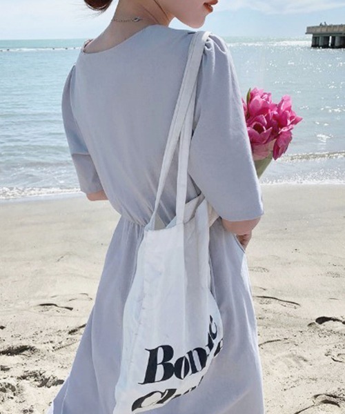 PRIVATE BEACH(プライベートビーチ)の「ウエストリボンスクエアネックワンピース(ワンピース・レディース・ネイビー/ベージュ/ライトブルー/ライトグリーン・S/M/L)」の20枚目の写真