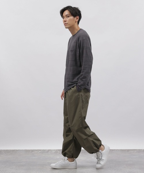 LAKOLE(ラコレ)の「TCジャカードロングTシャツ / 134893(Tシャツ/カットソー・メンズ・ホワイト/ネイビー/チャコール・X-LARGE/MEDIUM/LARGE)」の4枚目の写真