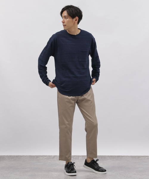 LAKOLE(ラコレ)の「TCジャカードロングTシャツ / 134893(Tシャツ/カットソー・メンズ・ホワイト/ネイビー/チャコール・X-LARGE/MEDIUM/LARGE)」の9枚目の写真