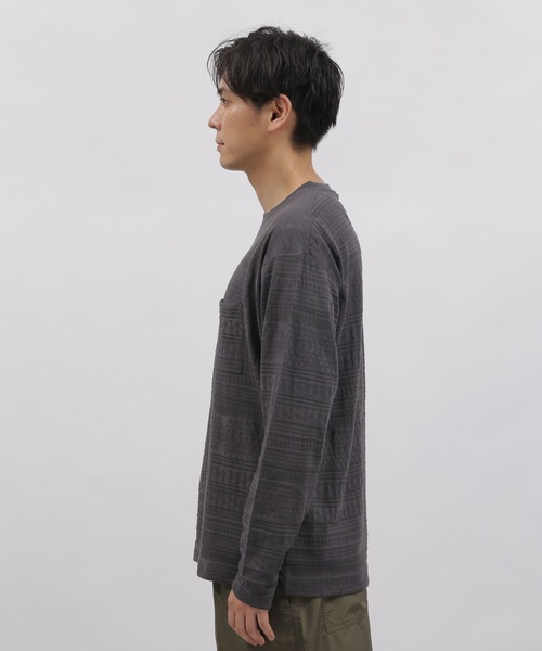 LAKOLE(ラコレ)の「TCジャカードロングTシャツ / 134893(Tシャツ/カットソー・メンズ・ホワイト/ネイビー/チャコール・X-LARGE/MEDIUM/LARGE)」の13枚目の写真