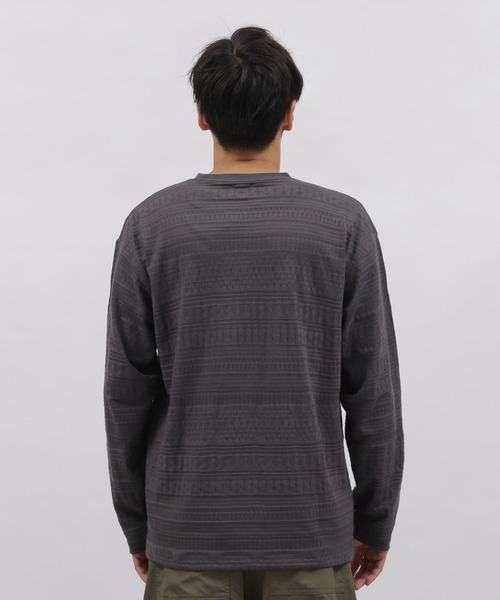 LAKOLE(ラコレ)の「TCジャカードロングTシャツ / 134893(Tシャツ/カットソー・メンズ・ホワイト/ネイビー/チャコール・X-LARGE/MEDIUM/LARGE)」の7枚目の写真