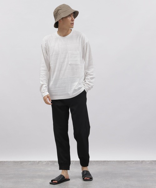 LAKOLE(ラコレ)の「TCジャカードロングTシャツ / 134893(Tシャツ/カットソー・メンズ・ホワイト/ネイビー/チャコール・X-LARGE/MEDIUM/LARGE)」の6枚目の写真
