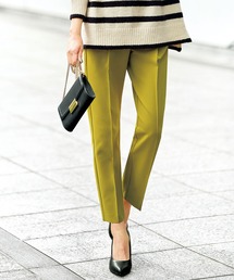 BELLUNA PLUS（ベルーナ）の「裏起毛素材テーパードパンツ股下６３ｃｍ（スラックス）」