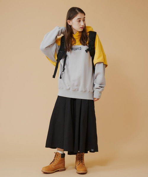 MILKFED.(ミルクフェド)の「TWILL FLARE SKIRT(スカート・レディース・ブラック/ベージュ・S/M)」の15枚目の写真