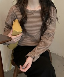 Girly Doll | 細ボーダー長袖トップス(Tシャツ/カットソー)