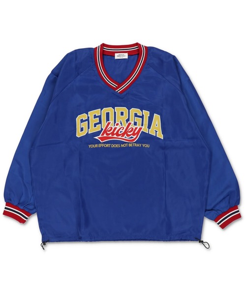 SPINNS（スピンズ）の「【ゆるシルエット】ラインロゴデザイン ナイロントップス（その他トップス・レディース・ブルー/ブラック/オフホワイト/ネイビー/ブラウン・ONESIZE）」の13枚目の写真