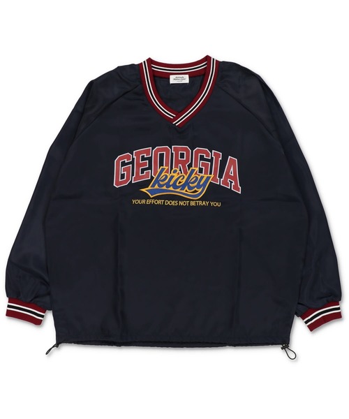 SPINNS（スピンズ）の「【ゆるシルエット】ラインロゴデザイン ナイロントップス（その他トップス・レディース・ブルー/ブラック/オフホワイト/ネイビー/ブラウン・ONESIZE）」の17枚目の写真