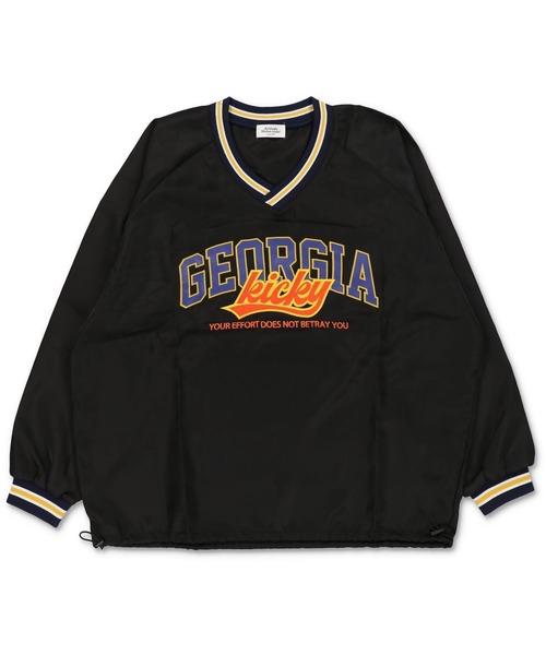 SPINNS（スピンズ）の「【ゆるシルエット】ラインロゴデザイン ナイロントップス（その他トップス・レディース・ブルー/ブラック/オフホワイト/ネイビー/ブラウン・ONESIZE）」の15枚目の写真