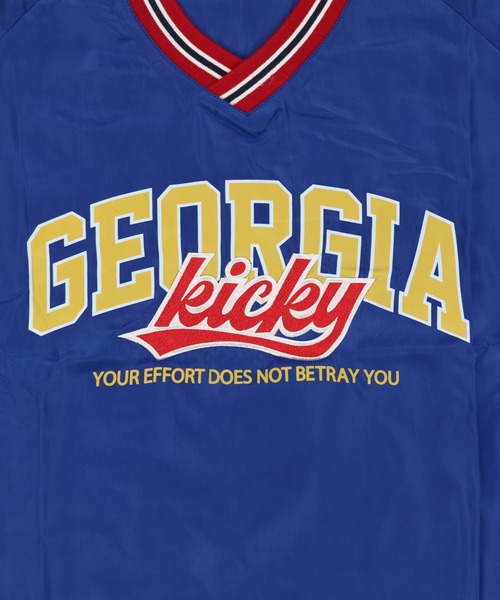 SPINNS（スピンズ）の「【ゆるシルエット】ラインロゴデザイン ナイロントップス（その他トップス・レディース・ブルー/ブラック/オフホワイト/ネイビー/ブラウン・ONESIZE）」の19枚目の写真