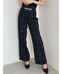 RESEXXY | スクエアチェーンツイードハイウエストパンツ(その他パンツ)