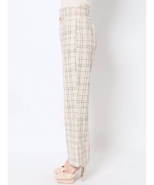 RESEXXY（リゼクシー）の「スクエアチェーンツイードハイウエストパンツ（その他パンツ・レディース・ホワイト/ブラック・FREE）」の11枚目の写真
