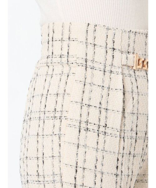 RESEXXY（リゼクシー）の「スクエアチェーンツイードハイウエストパンツ（その他パンツ・レディース・ホワイト/ブラック・FREE）」の9枚目の写真