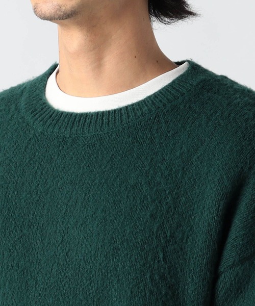 Grand PARK（グランドパーク）の「シャギーニットクルーネック（ニット/セーター・メンズ・ベージュ/グリーン/ブルー/グレー・LARGE/MEDIUM）」の14枚目の写真