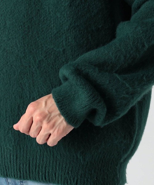 Grand PARK（グランドパーク）の「シャギーニットクルーネック（ニット/セーター・メンズ・ベージュ/グリーン/ブルー/グレー・LARGE/MEDIUM）」の13枚目の写真