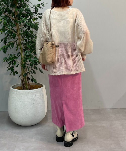 un dix cors(アンディコール)の「ヘルシーな大人ニット モヘア混透かし編みニット(ニット/セーター・レディース・アイボリー/ミント/ブラック・FREE)」の15枚目の写真