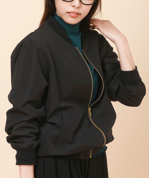 rps（アールピーエス）の「ピーチ起毛ＭＡ－１（MA-1・レディース・ブラック/カーキ/ピンク/モカ・フリー）」の13枚目の写真