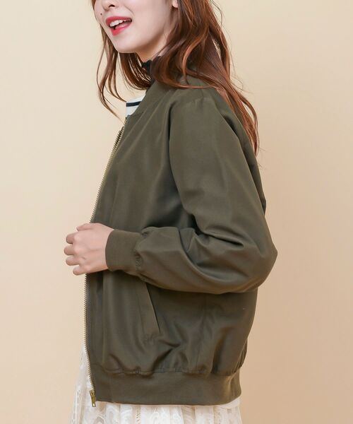 rps（アールピーエス）の「ピーチ起毛ＭＡ－１（MA-1・レディース・ブラック/カーキ/ピンク/モカ・フリー）」の10枚目の写真