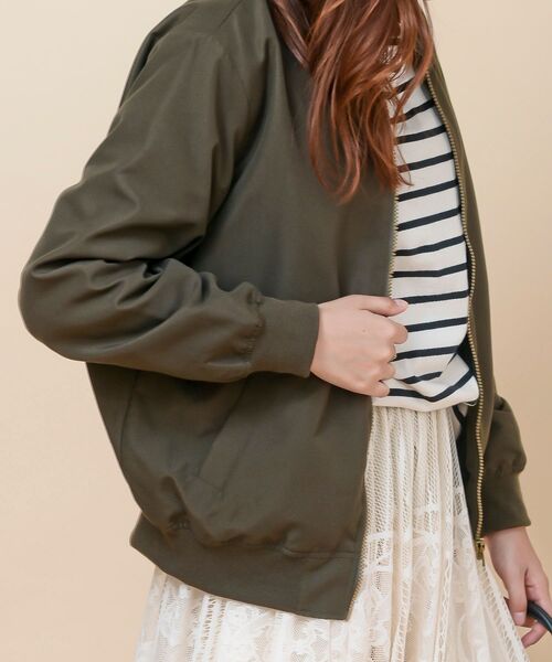 rps（アールピーエス）の「ピーチ起毛ＭＡ－１（MA-1・レディース・ブラック/カーキ/ピンク/モカ・フリー）」の14枚目の写真