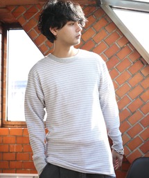 JEMORGAN ワッフルボーダー長袖Tシャツ