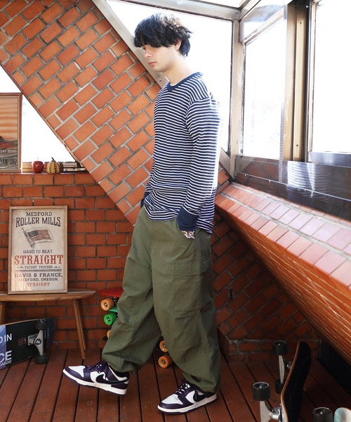 JEMORGAN(ジェーイーモーガン)の「JEMORGAN ワッフルボーダー長袖Tシャツ(Tシャツ/カットソー・メンズ・グリーン系その他/ワイン系/ネイビー系/グレー系その他・SMALL/MEDIUM/X-LARGE/LARGE)」の5枚目の写真