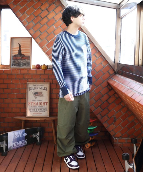 JEMORGAN(ジェーイーモーガン)の「JEMORGAN ワッフルボーダー長袖Tシャツ(Tシャツ/カットソー・メンズ・グリーン系その他/ワイン系/ネイビー系/グレー系その他・SMALL/MEDIUM/X-LARGE/LARGE)」の11枚目の写真