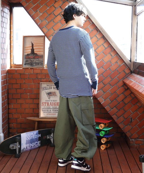 JEMORGAN(ジェーイーモーガン)の「JEMORGAN ワッフルボーダー長袖Tシャツ(Tシャツ/カットソー・メンズ・グリーン系その他/ワイン系/ネイビー系/グレー系その他・SMALL/MEDIUM/X-LARGE/LARGE)」の13枚目の写真