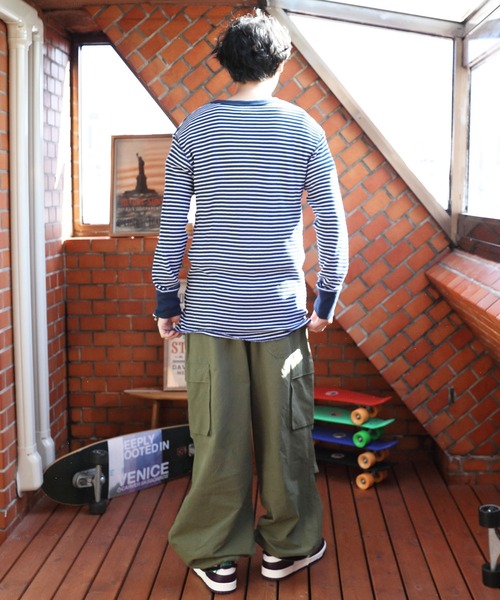 JEMORGAN(ジェーイーモーガン)の「JEMORGAN ワッフルボーダー長袖Tシャツ(Tシャツ/カットソー・メンズ・グリーン系その他/ワイン系/ネイビー系/グレー系その他・SMALL/MEDIUM/X-LARGE/LARGE)」の14枚目の写真