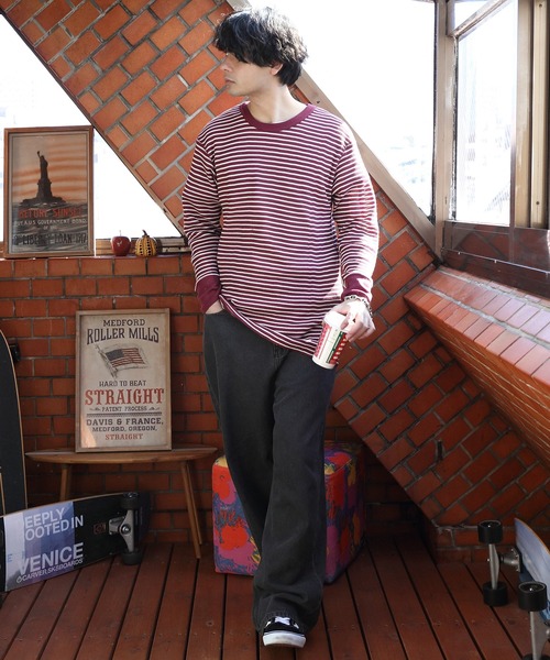 JEMORGAN(ジェーイーモーガン)の「JEMORGAN ワッフルボーダー長袖Tシャツ(Tシャツ/カットソー・メンズ・グリーン系その他/ワイン系/ネイビー系/グレー系その他・SMALL/MEDIUM/X-LARGE/LARGE)」の18枚目の写真
