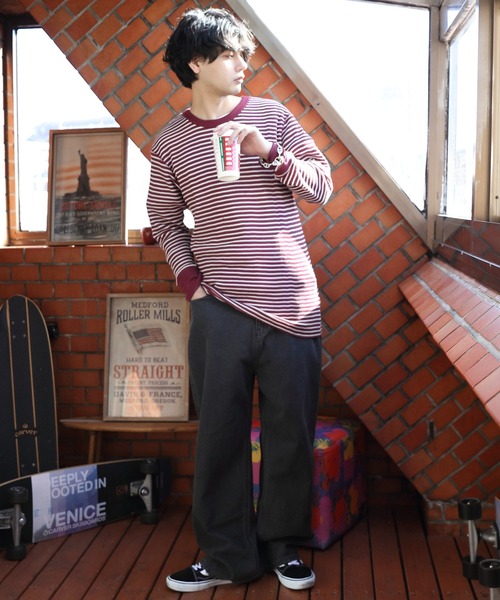 JEMORGAN(ジェーイーモーガン)の「JEMORGAN ワッフルボーダー長袖Tシャツ(Tシャツ/カットソー・メンズ・グリーン系その他/ワイン系/ネイビー系/グレー系その他・SMALL/MEDIUM/X-LARGE/LARGE)」の21枚目の写真