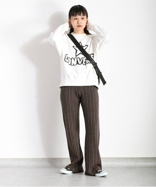 cepo(セポ)の「ヘリンボンジャガードニットパンツ セットアップ可能(その他パンツ・レディース・ブラック/ネイビー・M)」の3枚目の写真