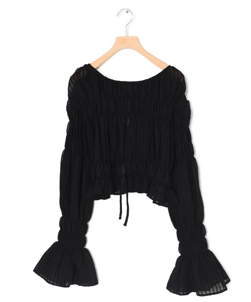 w closet（ダブルクローゼット）の「シャーリングブラウス（シャツ/ブラウス・レディース・ラベンダー/ライトベージュ/ブラック・FREE）」の9枚目の写真