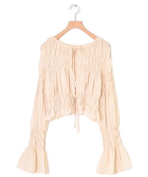 w closet（ダブルクローゼット）の「シャーリングブラウス（シャツ/ブラウス・レディース・ラベンダー/ライトベージュ/ブラック・FREE）」の10枚目の写真