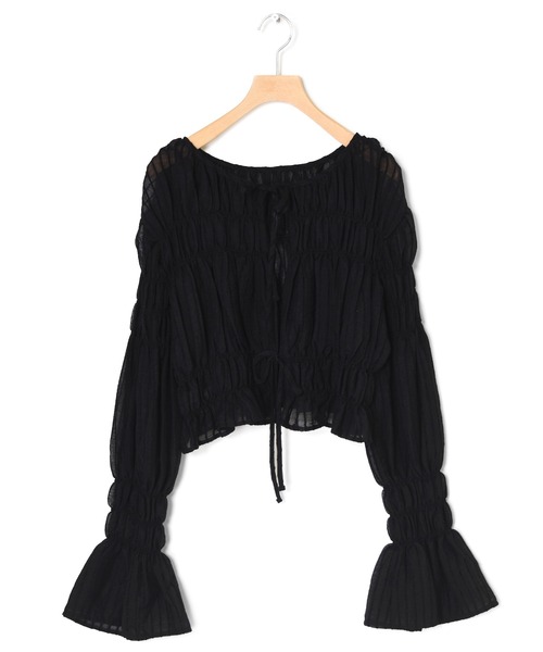 w closet（ダブルクローゼット）の「シャーリングブラウス（シャツ/ブラウス・レディース・ラベンダー/ライトベージュ/ブラック・FREE）」の12枚目の写真