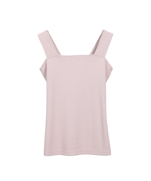 DRESS PLUS(ドレスプラス)の「タンクトップ インナー レディース キャミソール リブタンク(タンクトップ・レディース・オフホワイト/バイオレット/チャコールアッシュ/ブラック/ラベンダー/グレイッシュベージュ/グレイッシュブルー/アーミー・L/M)」の1枚目の写真