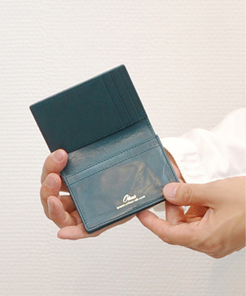 Otias（オティアス）の「Otias オティアス / オイルカウレザーカードケース（札入れ/マネークリップ・メンズ・オレンジ/ブラック/ブルー/ネイビー・FREE）」の3枚目の写真